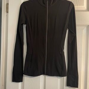 Athleta Black Ribbed Jacket
